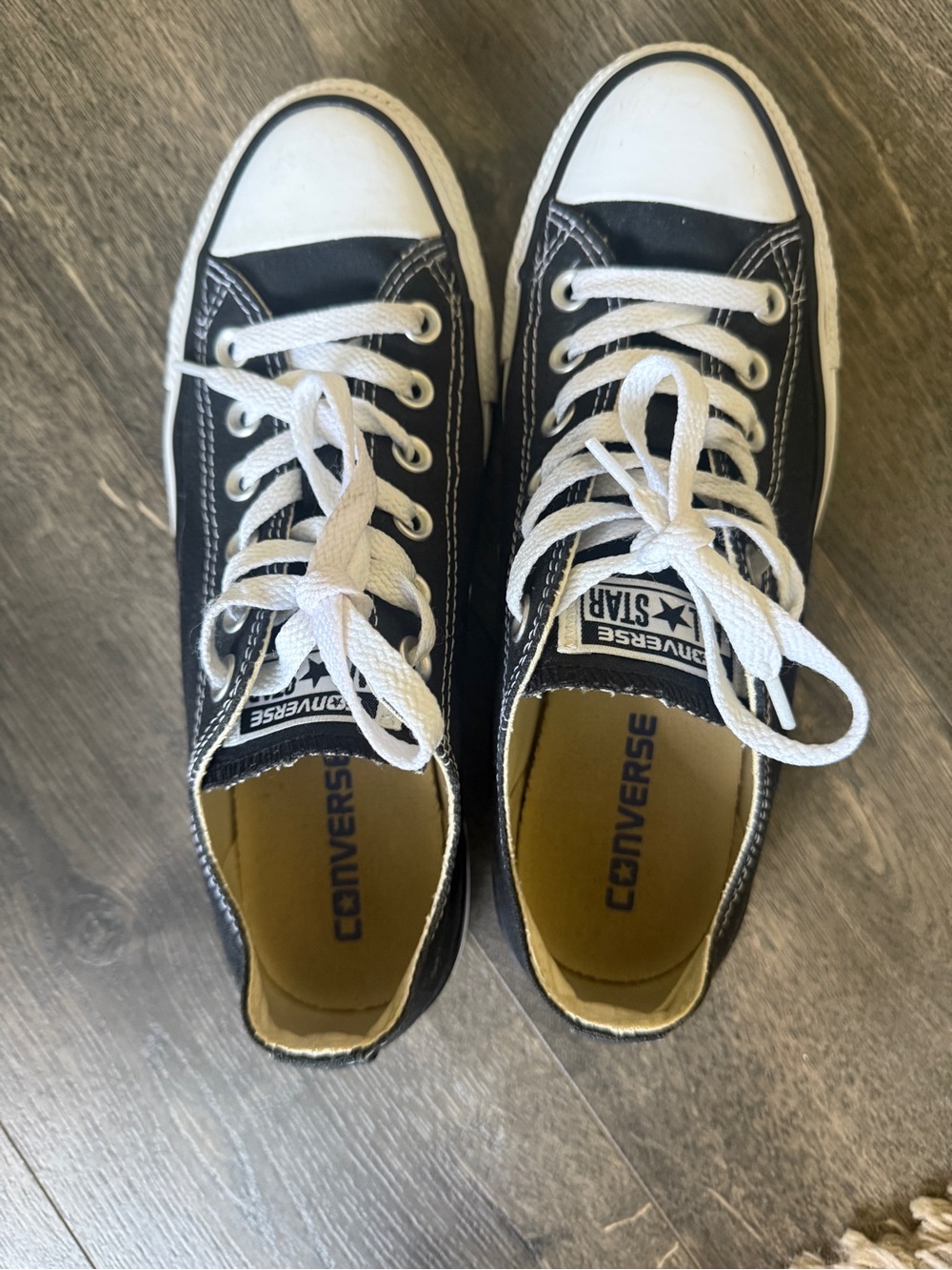 Converse Low Top Sneakers, Unisex- Black & White - Picture 4 of 6